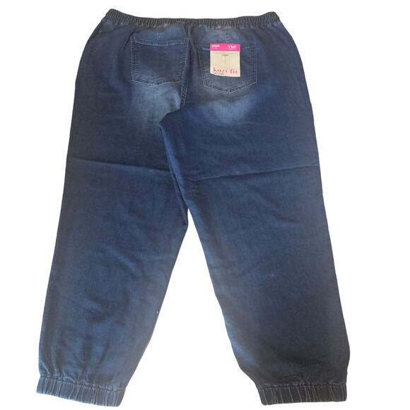 NEW YMI Kozy Fit Knit Denim Jeans Joggers Mid Blue Wash Women's Plus 2X 3544 - Picture 2 of 10